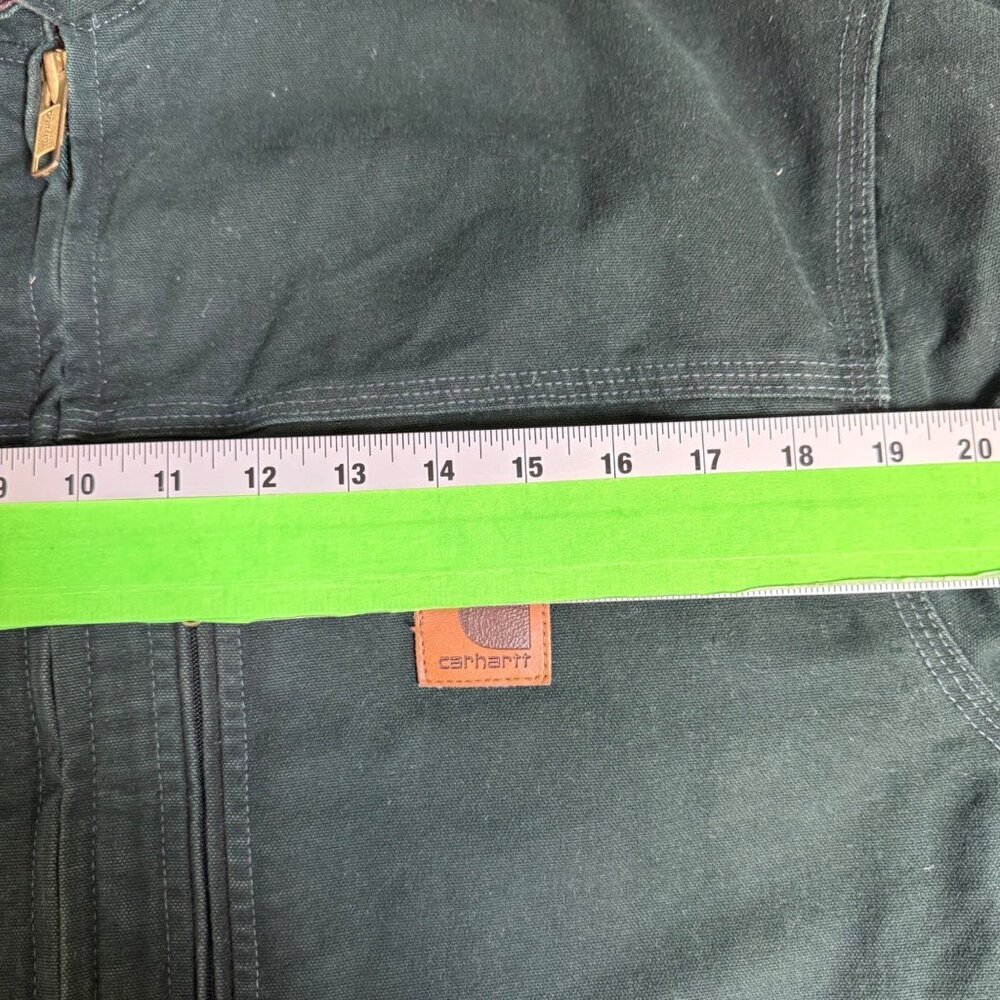 Carhartt C61 SPC Spruce Green Mens 2XL R Sherpa Lined Work Jacket Canvas Chore - Picture 11 of 16